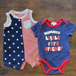 Patriotic Baby Romper and Onesie Set